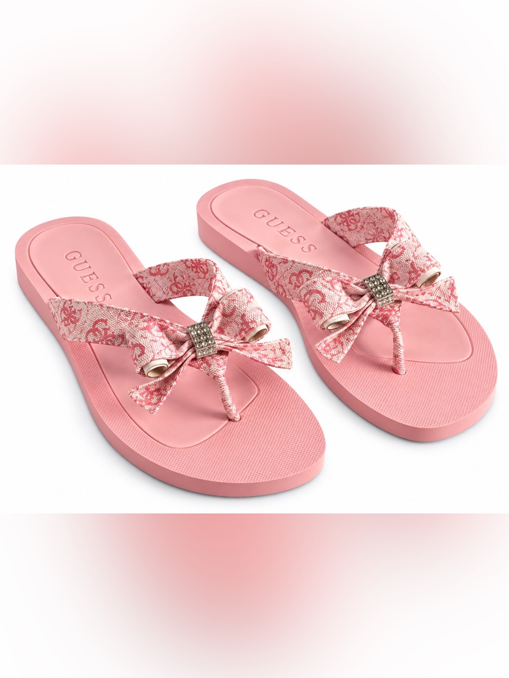GUESS TUTA3 Pink Bow Sandals US 7 M